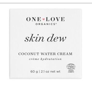 One Love Organics Skin Dew Coconut Water Face Moisturizer Cream 2.1oz NEW